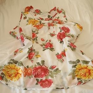 Floral print racerback tabk
